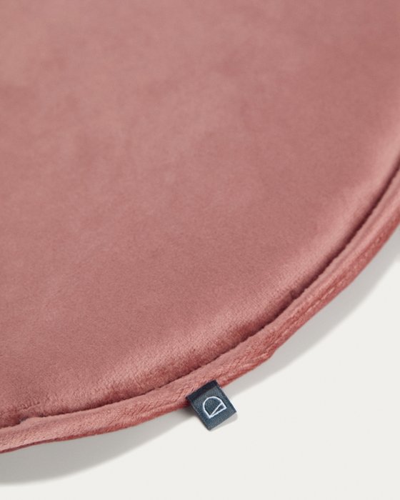 Круглая бархатная подушка на стул Rimca розового цвета - купить Подушки для стульев по цене 2990.0