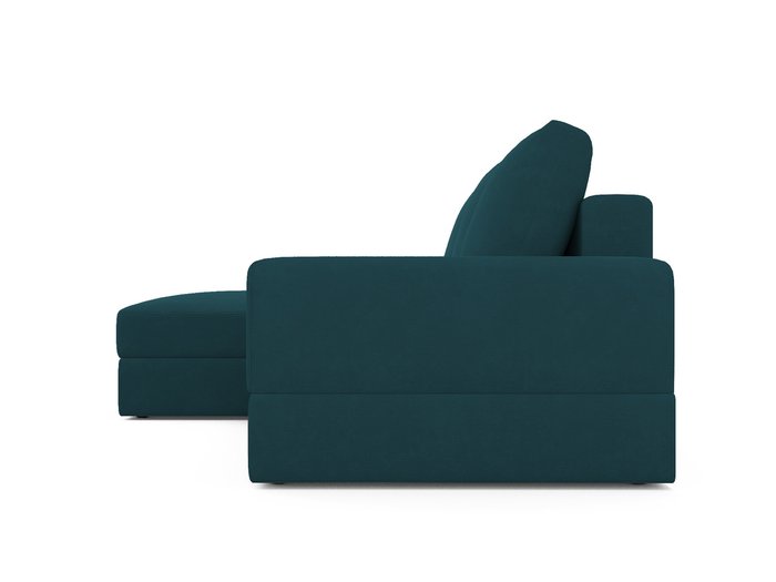 Угловой диван-кровать левый Elke сине-зеленого цвета - лучшие Угловые диваны в INMYROOM