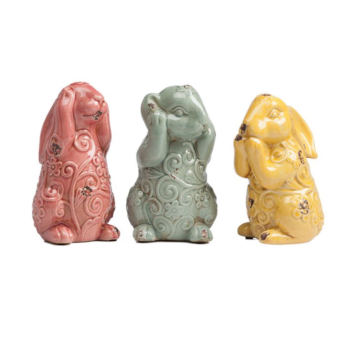 Набор из 3 декоративных Кроликов - лучшие Фигуры и статуэтки в INMYROOM