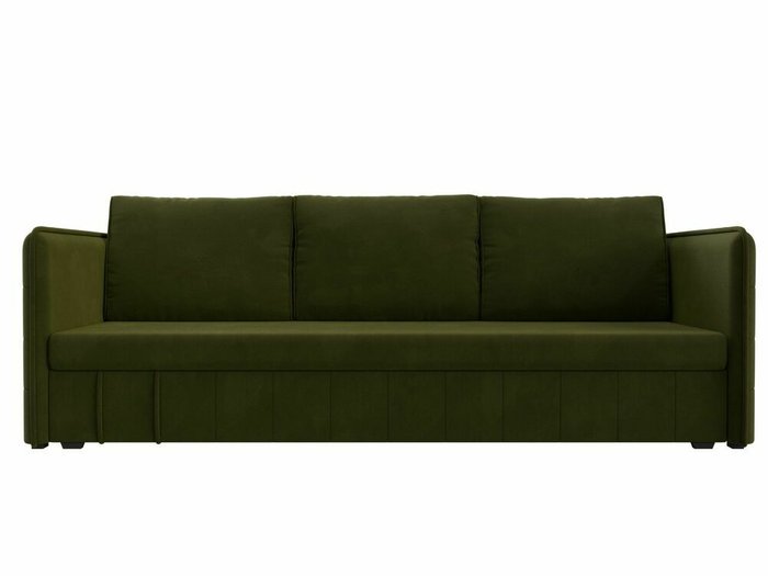 Прямой диван-кровать Слим зеленого цвета - купить Прямые диваны по цене 24999.0