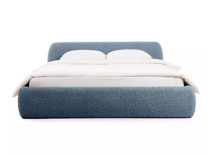 Кровать Sintra 160х200 темно-голубого цвета без подъемного механизма  - купить Кровати для спальни по цене 78300.0