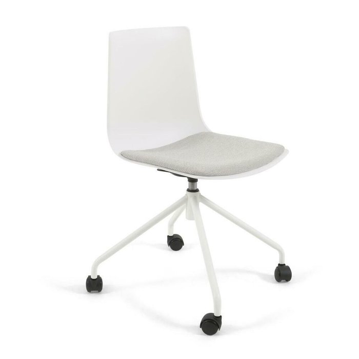 Офисный стул Ralfi бело-серого цвета
