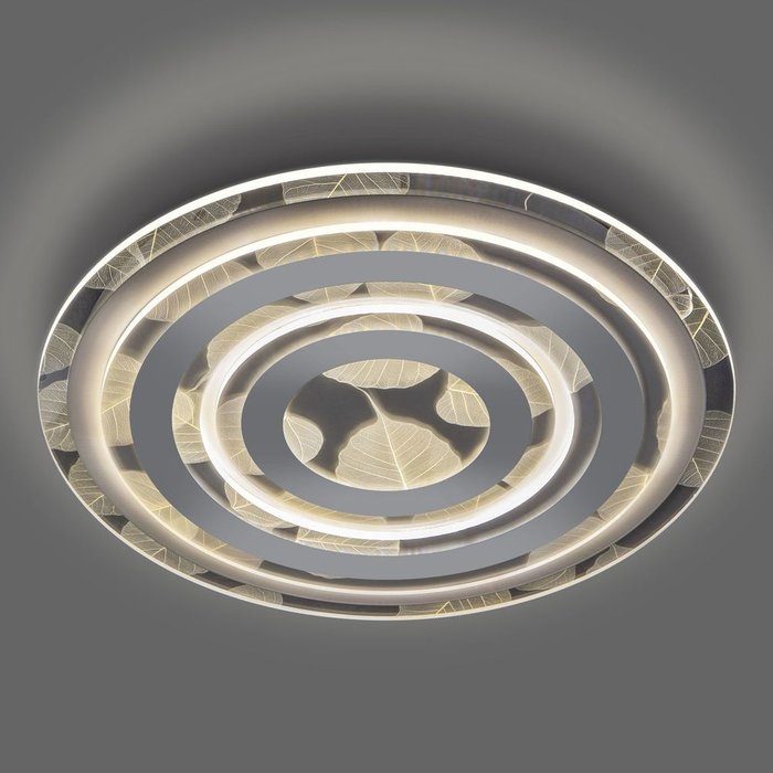 Потолочный светодиодный светильник с пультом управления 90220/1 белый Floris - лучшие Потолочные светильники в INMYROOM