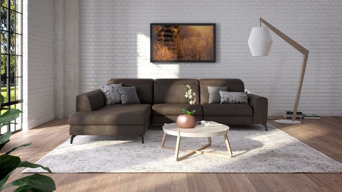 Угловой диван Donato светло-серого цвета  - лучшие Угловые диваны в INMYROOM