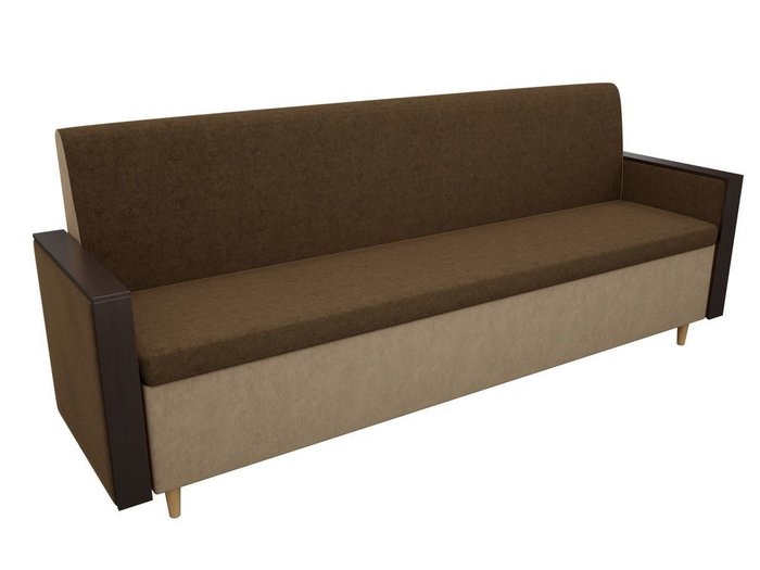 Кухонный прямой диван Модерн бежево-коричневого цвета - лучшие Прямые диваны в INMYROOM