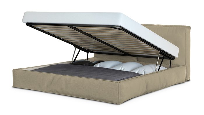 Кровать Латона 180х200 светло-коричневого цвета - купить Кровати для спальни по цене 64000.0