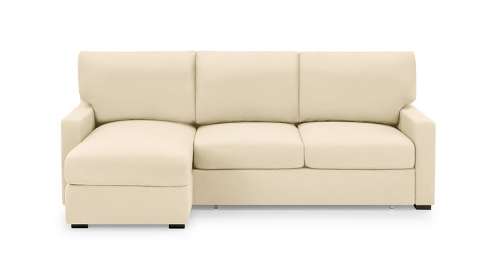 Угловой диван-кровать с оттоманкой Непал светло-бежевого цвета - купить Угловые диваны по цене 92700.0