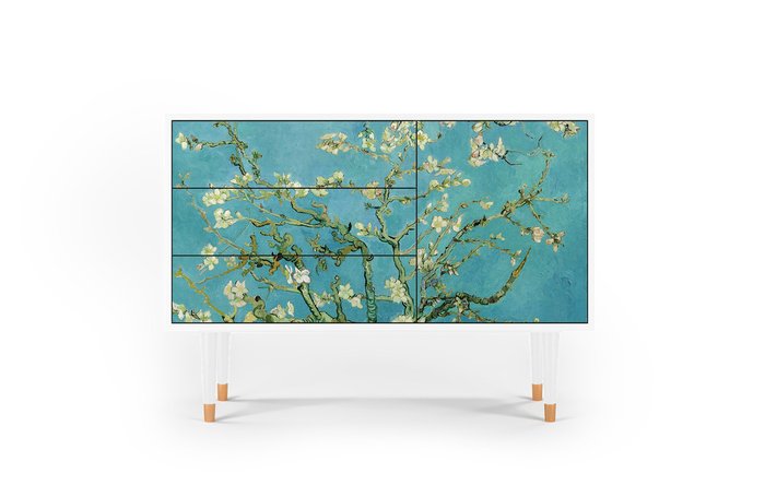 Комод S3 Almond Blossom by Van Gogh с корпусом белого цвета Комод S3 Almond Blossom by Van Gogh с корпусом белого цвета