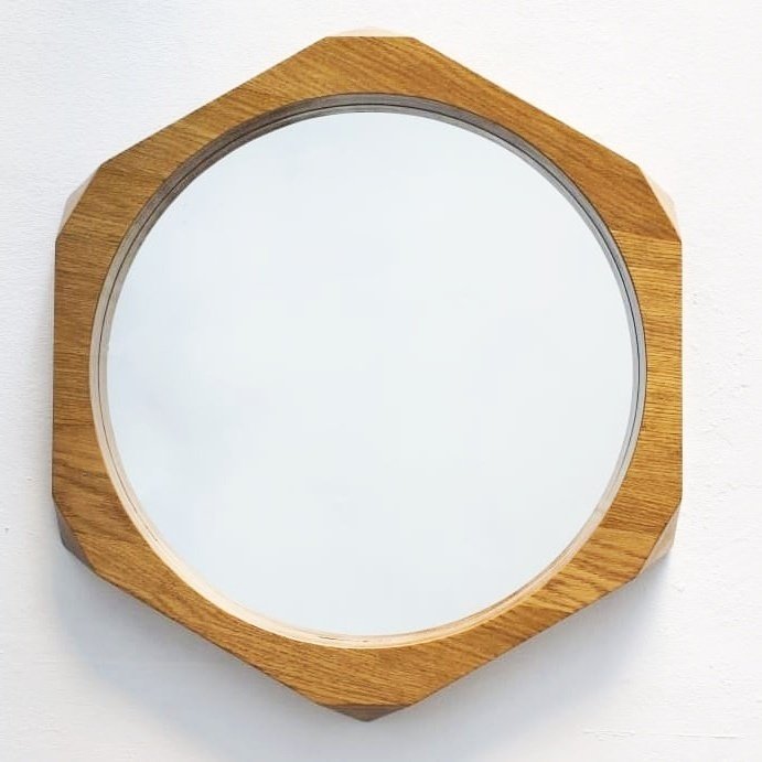 Зеркало Гексагон в деревянной раме - купить Настенные зеркала по цене 14000.0