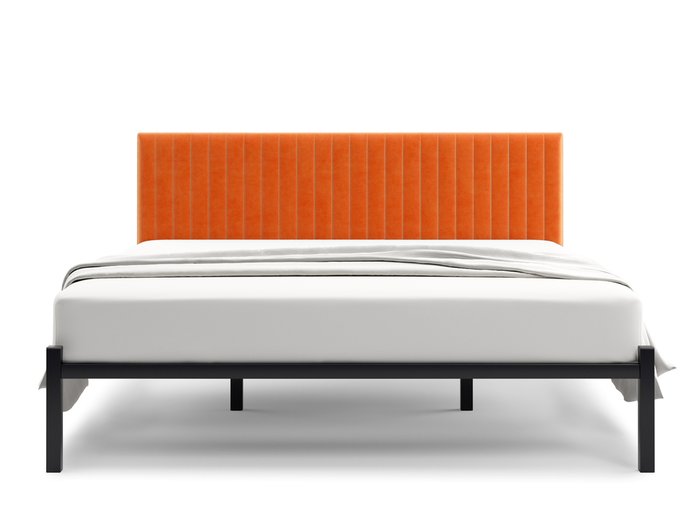 Кровать Лофт Mellisa Steccato 160х200 оранжевого цвета без подъемного механизма - купить Кровати для спальни по цене 18400.0