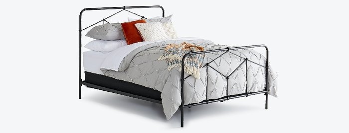 Кровать 140х200 черного цвета - купить Кровати для спальни по цене 41000.0