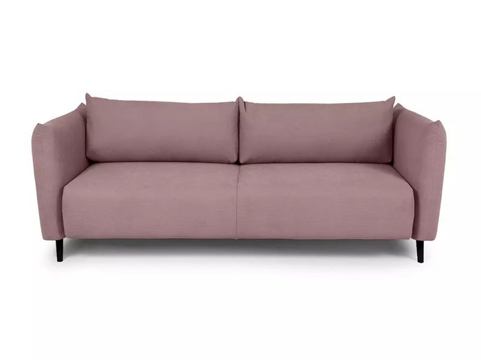 Диван-кровать Menfi розового цвета с черными ножками - купить Прямые диваны по цене 111960.0