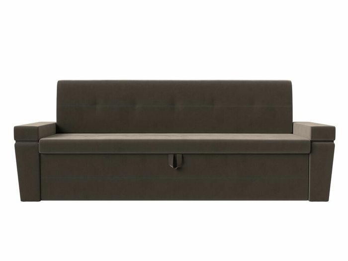 Прямой диван-кровать Деметра коричневого цвета - купить Прямые диваны по цене 37999.0