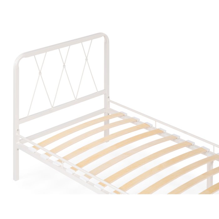 Кровать Иоханна 90х200 белого цвета  с основанием - лучшие Кровати для спальни в INMYROOM