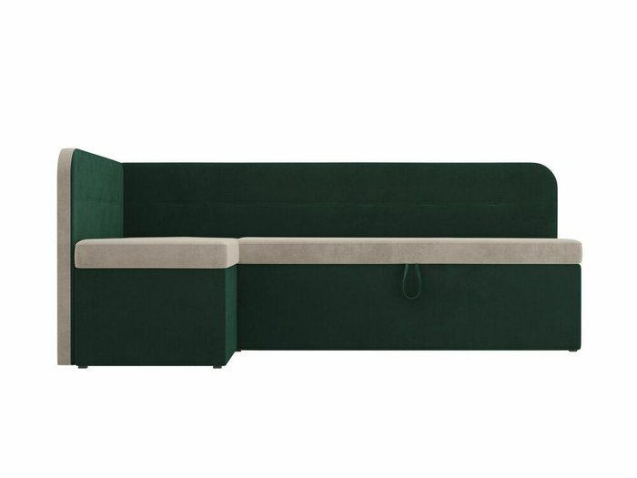 Угловой диван-кровать Форест зелено-бежевого цвета левый угол - купить Угловые диваны по цене 42999.0