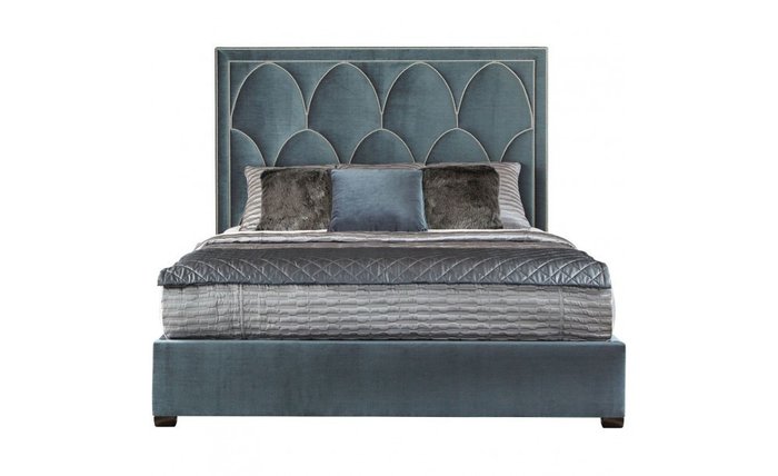 Кровать Petals Queen синего цвета 180х200