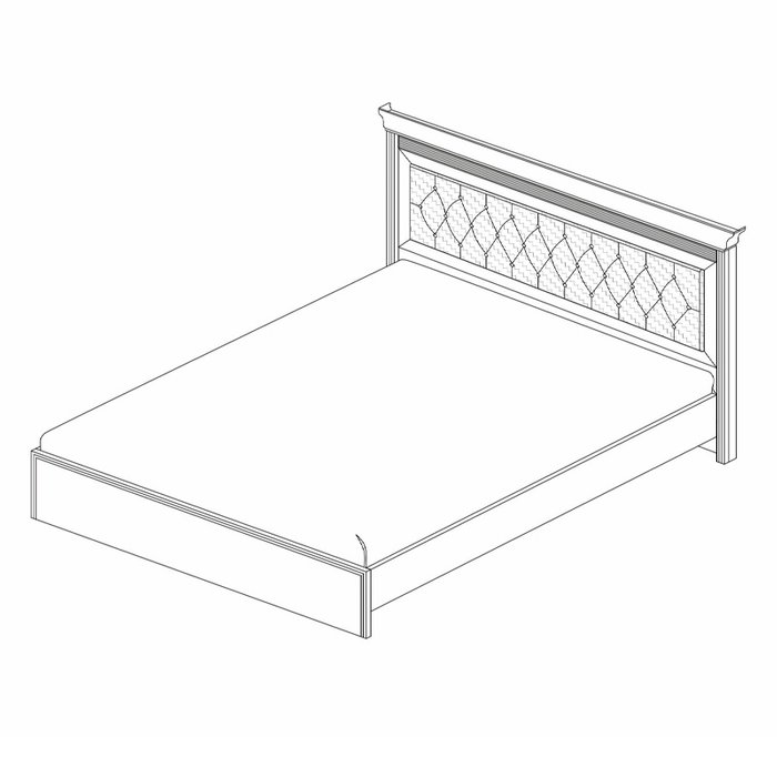 Кровать Неаполь 140х200 цвета ясень анкор с анатомическим основанием - лучшие Кровати для спальни в INMYROOM