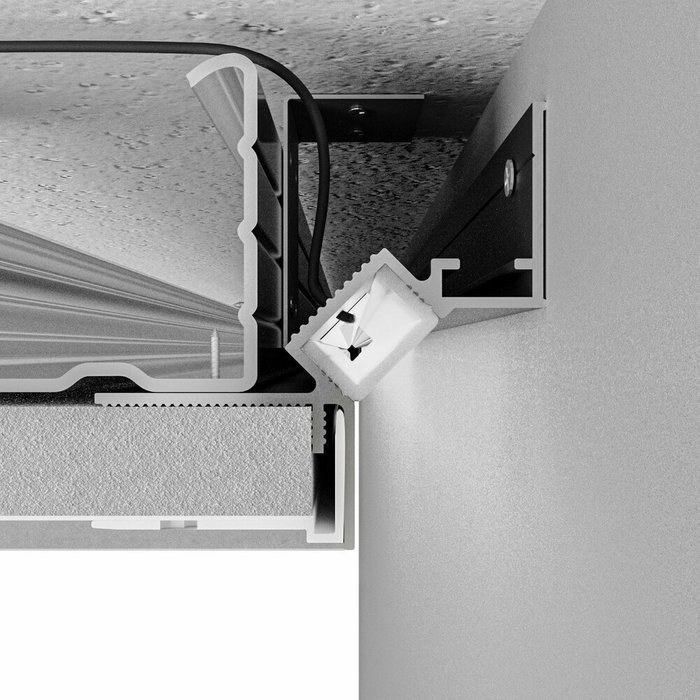 Теневой профиль под ГКЛ Arte Lamp GAP A670233 - лучшие Соединитель (коннектор) для треков в INMYROOM Теневой профиль под ГКЛ Arte Lamp GAP A670233 - лучшие Соединитель (коннектор) для треков в INMYROOM