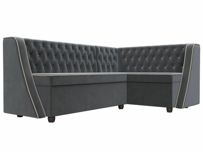 Кухонный угловой диван Лофт серого цвета правый угол - лучшие Угловые диваны в INMYROOM