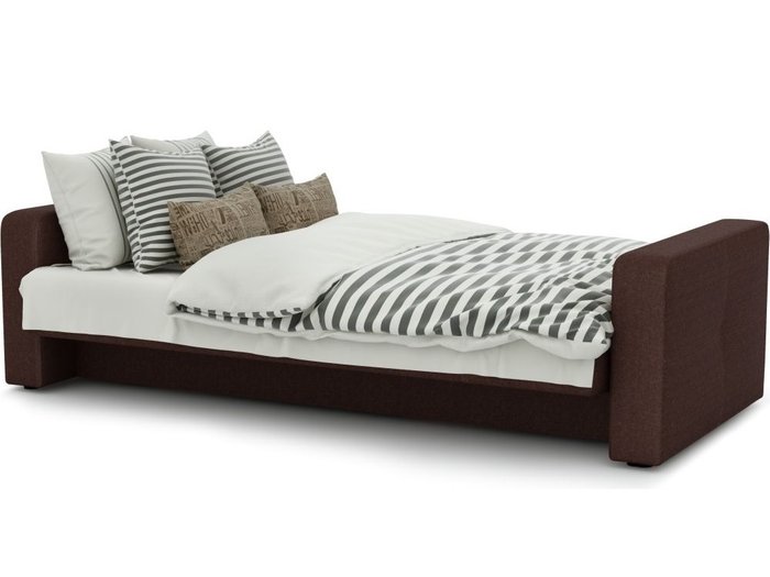 Диван-кровать Твист коричневого цвета - купить Прямые диваны по цене 30390.0