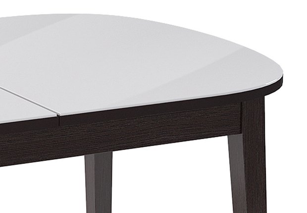 Обеденный стол 1300М бело-коричневого цвета - лучшие Обеденные столы в INMYROOM