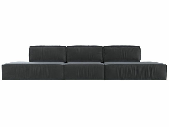 Прямой диван-кровать Прага лофт лонг серого цвета - купить Прямые диваны по цене 101999.0