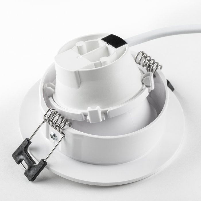 Рамка (светильник) PVC д/LED-модулей 941хх и LED-ламп D50мм SINGO ROUND БЕЛЫЙ - лучшие Встраиваемые споты в INMYROOM