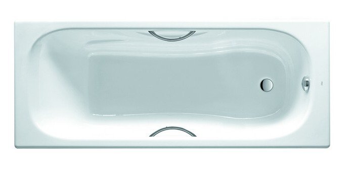 Ванна чугунная ROCA Malibu 160х75 см ,с отверстиями под ручки, без ножек
