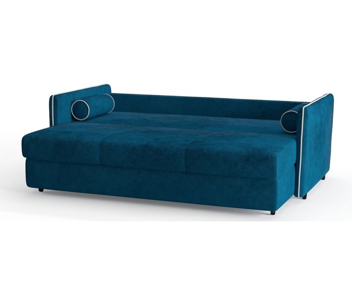 Диван-кровать Адмирал в обивке из велюра синего цвета  - лучшие Прямые диваны в INMYROOM