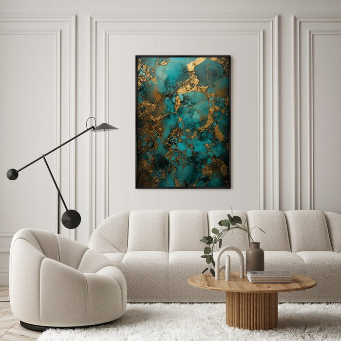 Репродукция картины Malachite melancholy, No 1, 2024г. - лучшие Картины в INMYROOM
