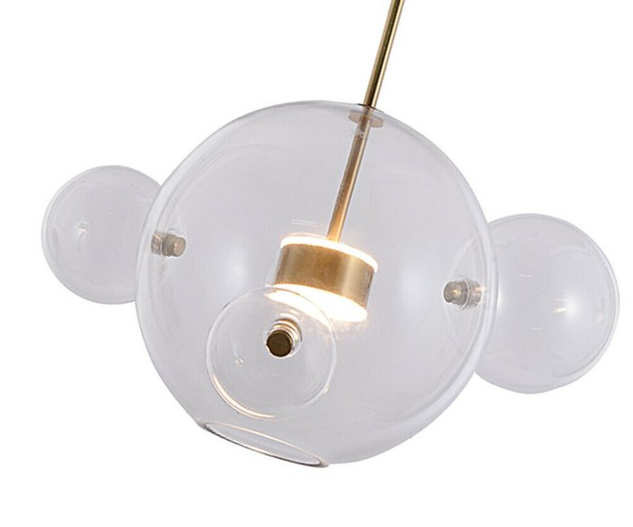 Подвес Галла прозрачный (цвет корпуса латунь) w40*45 h200 Led 14W (3000К) - купить Подвесные светильники по цене 16900.0
