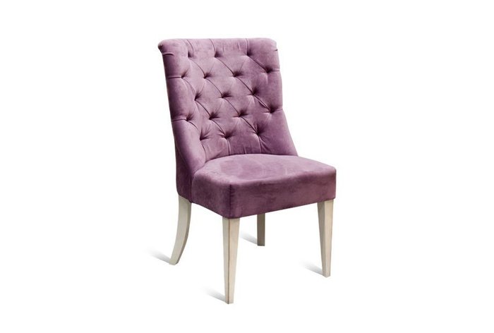 Кресло Шейл фиолетового цвета на белых ножках