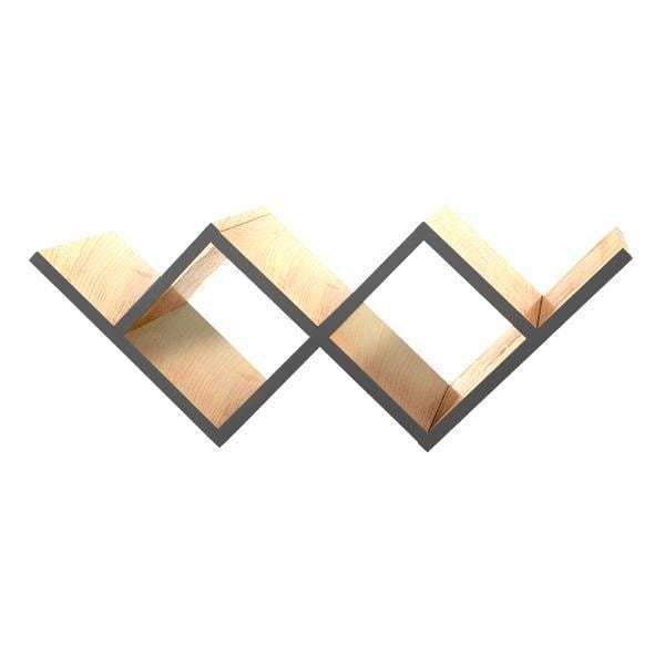 Полка для гостиной Woo Shelf с торцом темно-серого цвета Полка для гостиной Woo Shelf с торцом темно-серого цвета