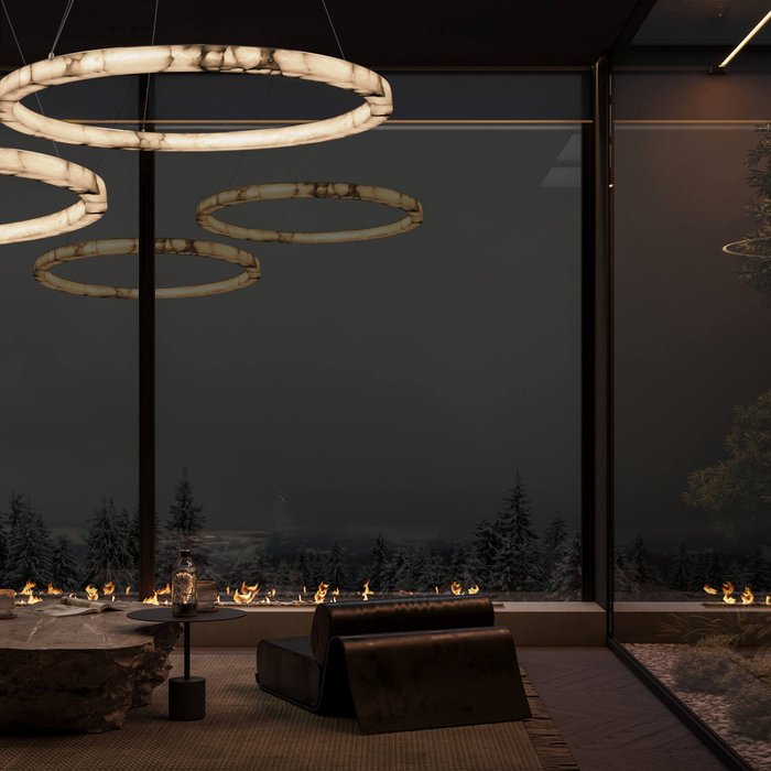 Подвесная люстра Mondrian 10408/1000 (alebastr, цвет белый) - лучшие Подвесные люстры в INMYROOM