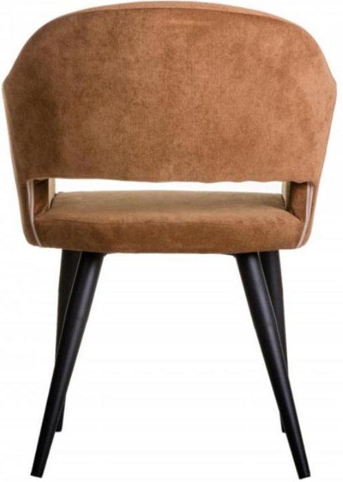 Стул Oscar коричневого цвета с черными ножками - лучшие Обеденные стулья в INMYROOM