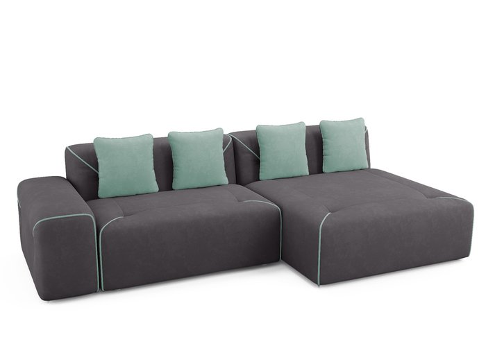 Угловой диван-кровать Portu темно-серого цвета - купить Угловые диваны по цене 81900.0