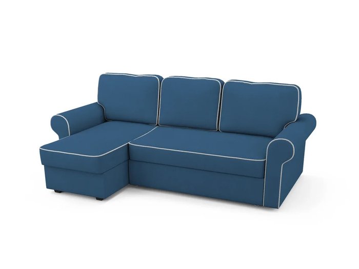 Угловой Диван-кровать Tulon левый синего цвета - лучшие Угловые диваны в INMYROOM
