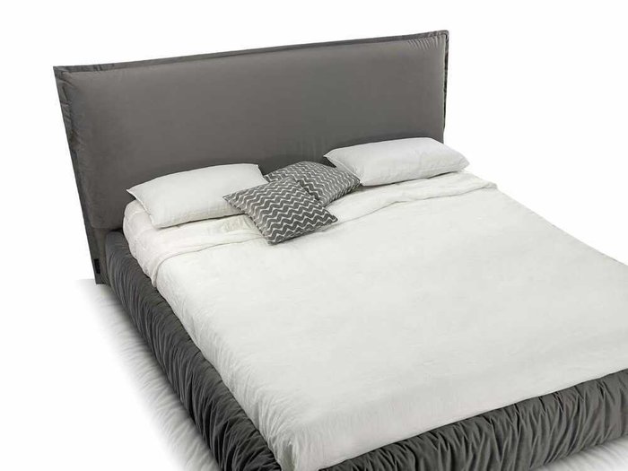 Кровать Now 200х200 серого цвета с ортопедической решеткой - лучшие Кровати для спальни в INMYROOM
