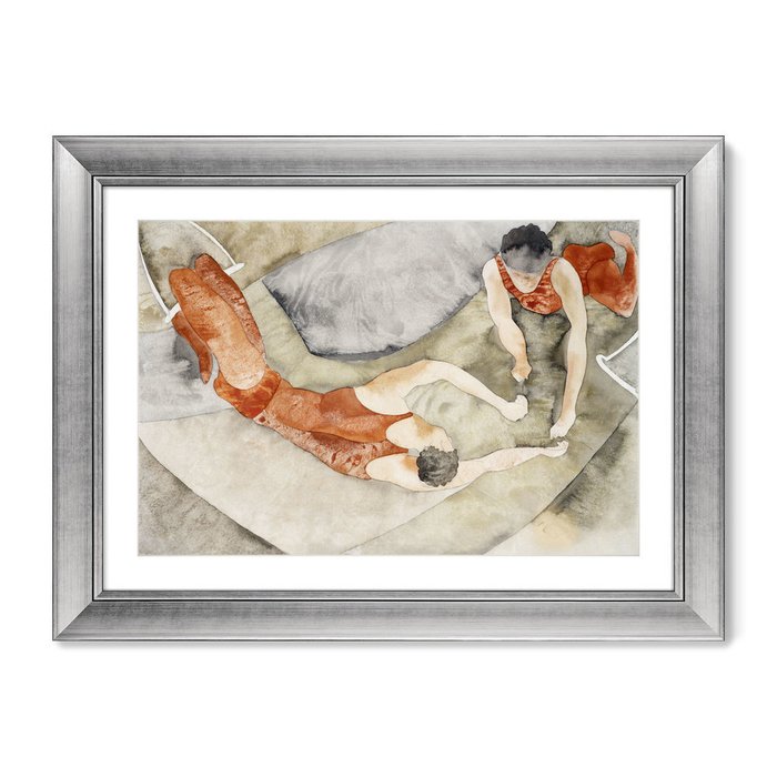 Репродукция картины в раме Two Trapeze Performers in Red, 1917г. - купить Картины по цене 16299.0