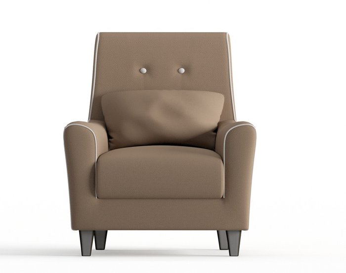 Кресло Мерлин в обивке из велюра бежевого цвета - купить Интерьерные кресла по цене 11290.0