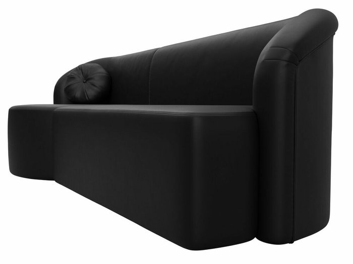 Диван Лига 027 черного цвета (экокожа) угол левый - лучшие Прямые диваны в INMYROOM