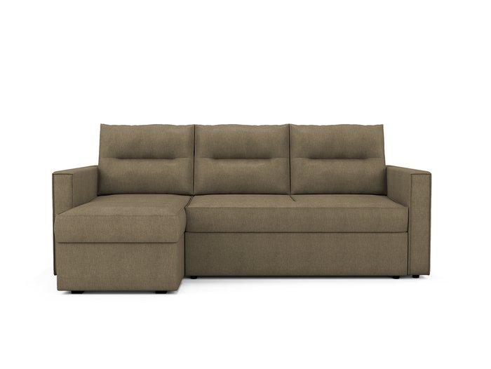 Угловой раскладной диван Macao левый светло-коричневого цвета