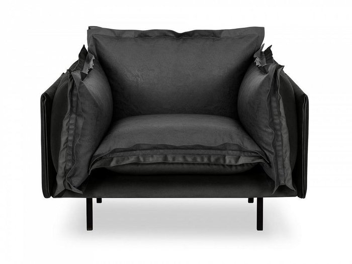 Кресло Barcelona серо-черного цвета
