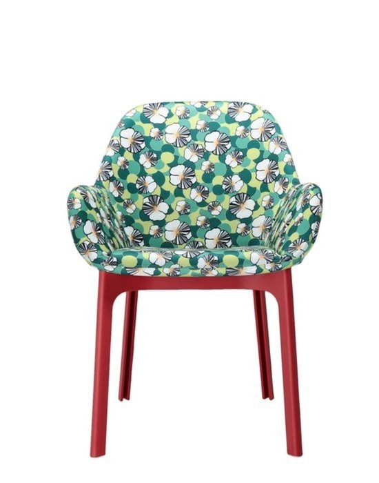 Стул Clap Double J. Ninfea зеленый с красными ножками - лучшие Обеденные стулья в INMYROOM