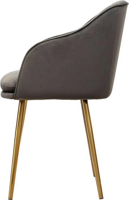 Кресло в обивке из велюра коричнево-серого цвета - купить Обеденные стулья по цене 22220.0