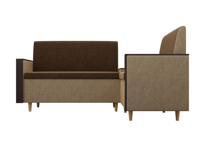 Кухонный угловой диван Модерн бежево-коричневого цвета  - купить Угловые диваны по цене 23490.0