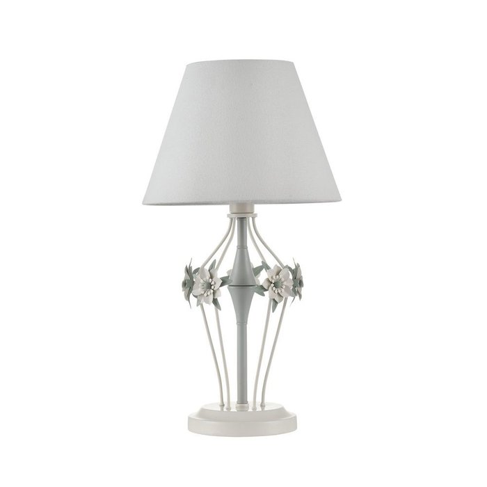 Настольная лампа Floret с белым абажуром - купить Настольные лампы по цене 6990.0