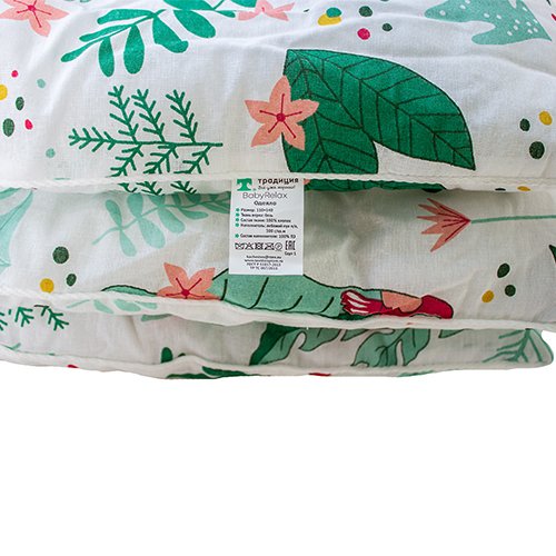 Одеяло детское 'BabyRelax' леб. пух 300 гр.110х140, бязь, 'Тропические птички' - лучшие Одеяла в INMYROOM