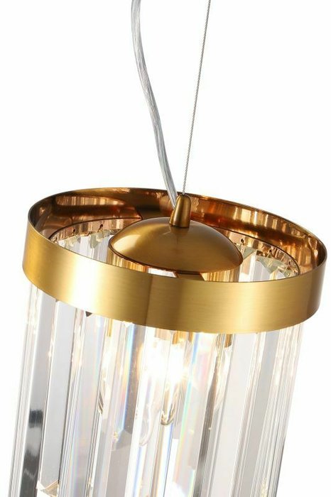 Светильник подвесной хрустальный Venecia бронзового цвета - купить Подвесные светильники по цене 10400.0