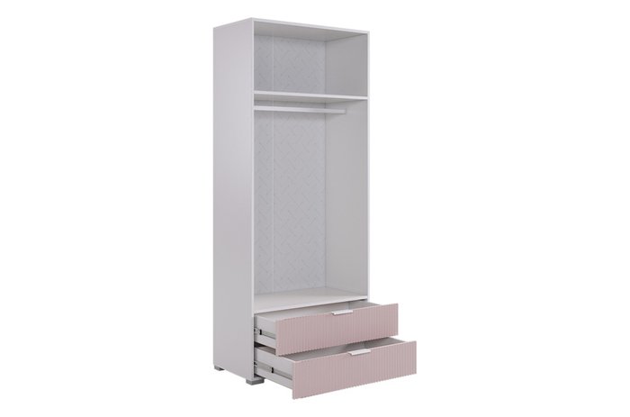 Распашной шкаф Зефир бело-розового цвета - купить Шкафы распашные по цене 16770.0